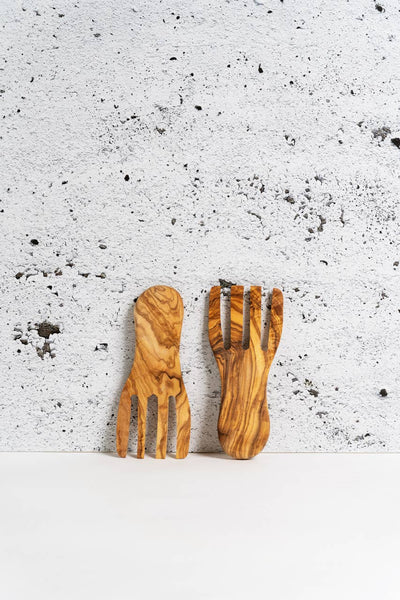 Olive Wood Serving Hands