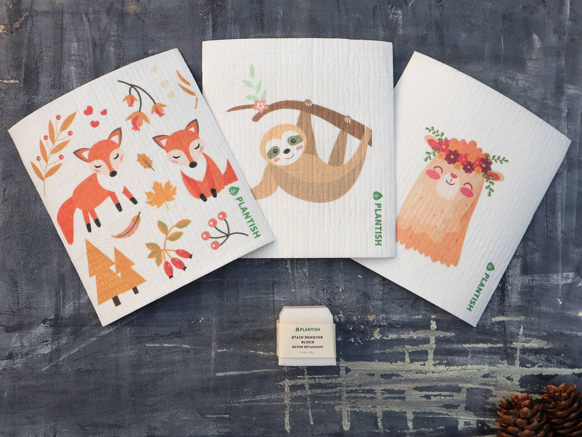 Foxes - Swedish Sponge Cloth