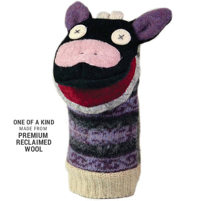 Cow Puppet | Reclaimed Wool