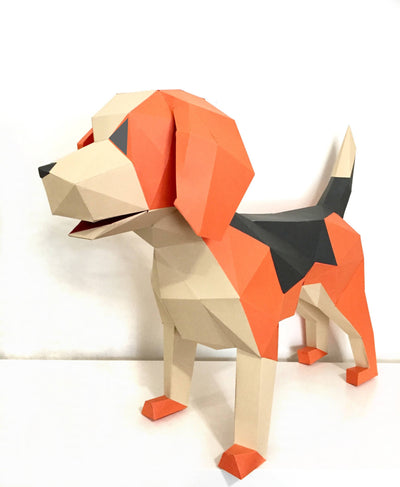 DIY Beagle 3D origami model Kit