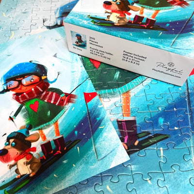 Ski Day - 200 piece Winter theme jigsaw puzzle