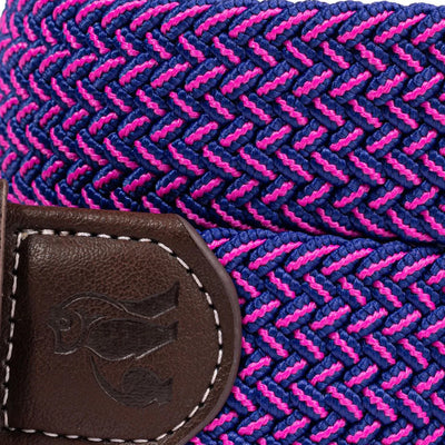 Water Bottle Upcycled Woven Belt - Rich Pink Fine Weave