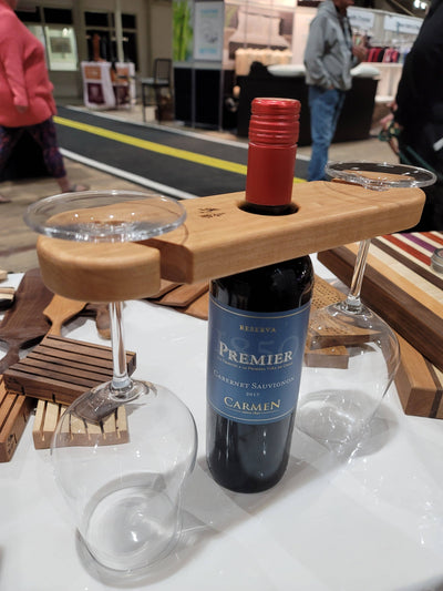 Wooden wine caddie