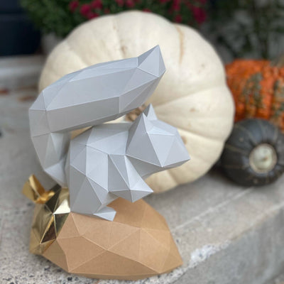 DIY Squirrel 3D paper origami model Kit