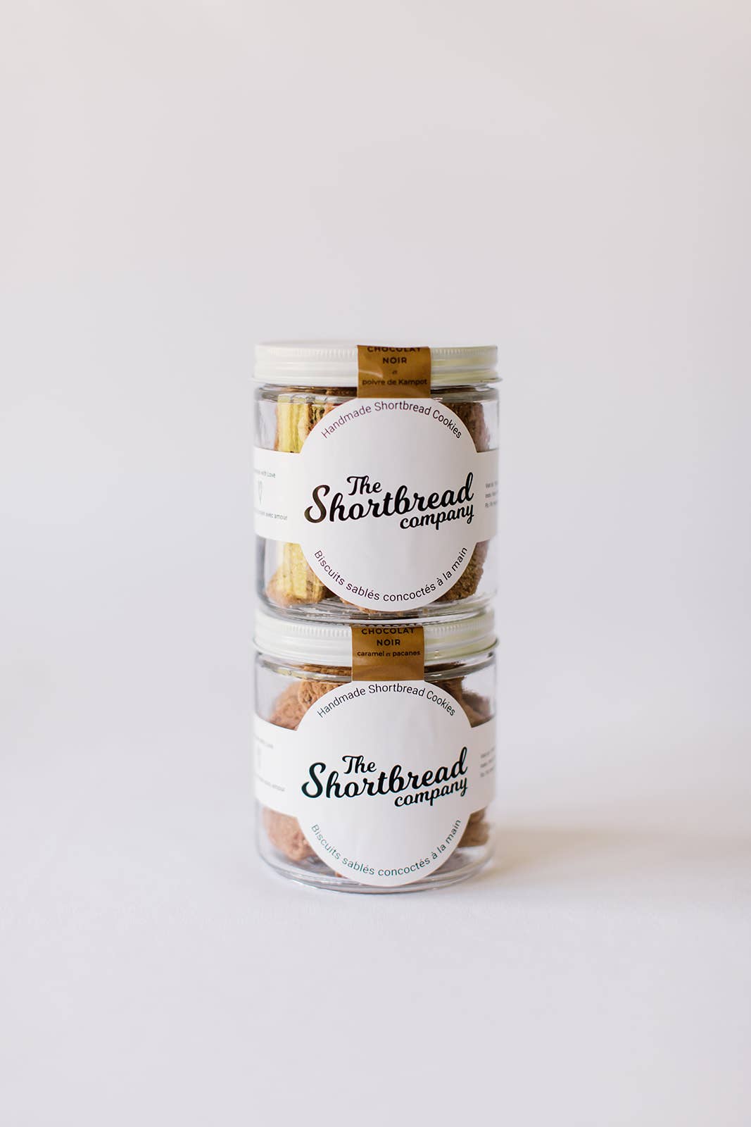 Dark Chocolate Toffee Pecan Shortbread Mini Cookie Jar