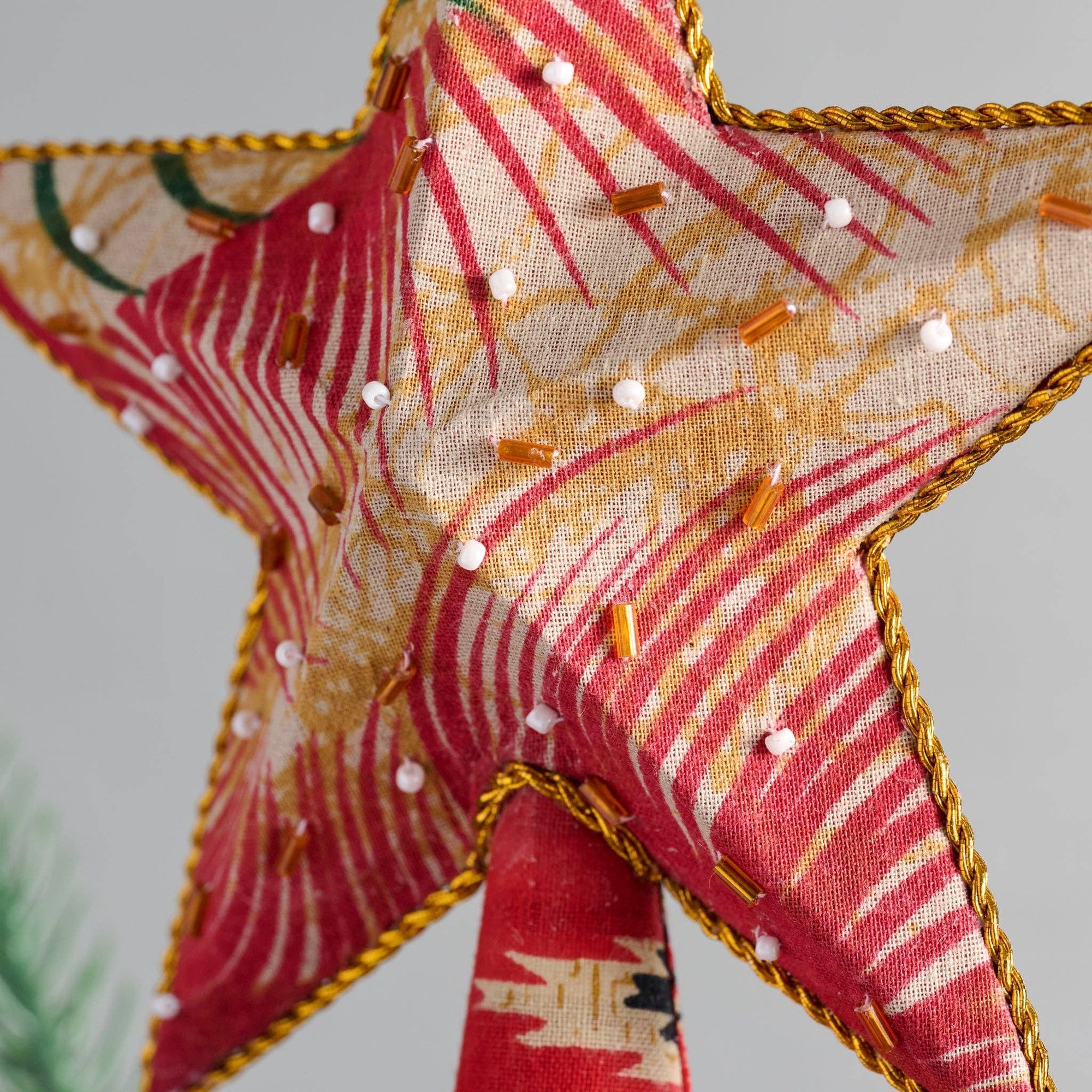 Upcycled Assorted Sari Star Tree Topper