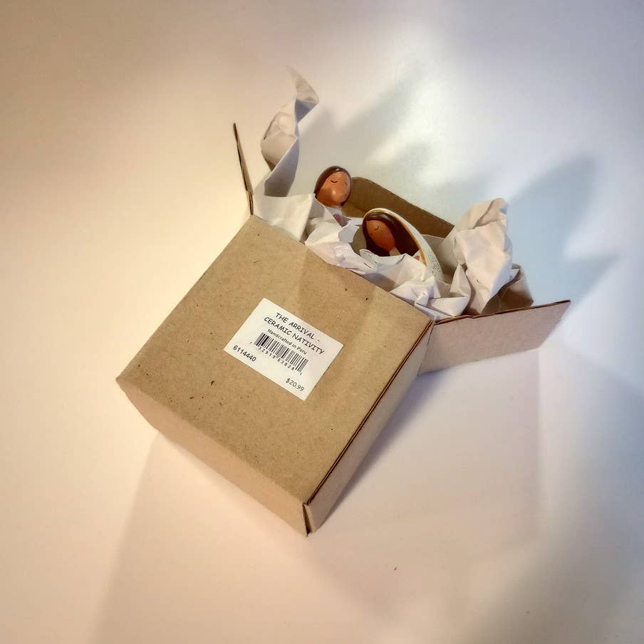 The Arrival - Ceramic Nativity: Ten Thousand Villages