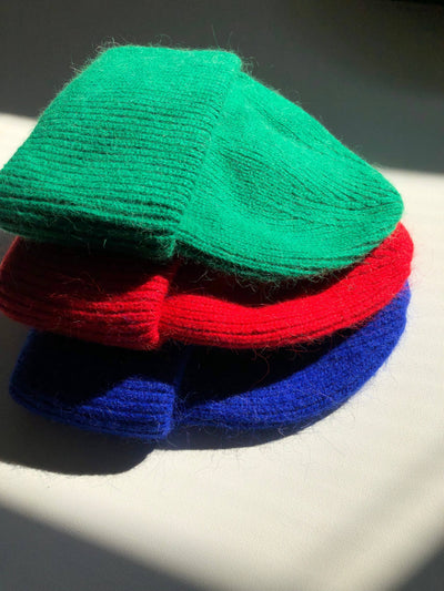 ROYAL ANGORA WOOL BEANIE - crystal brights
