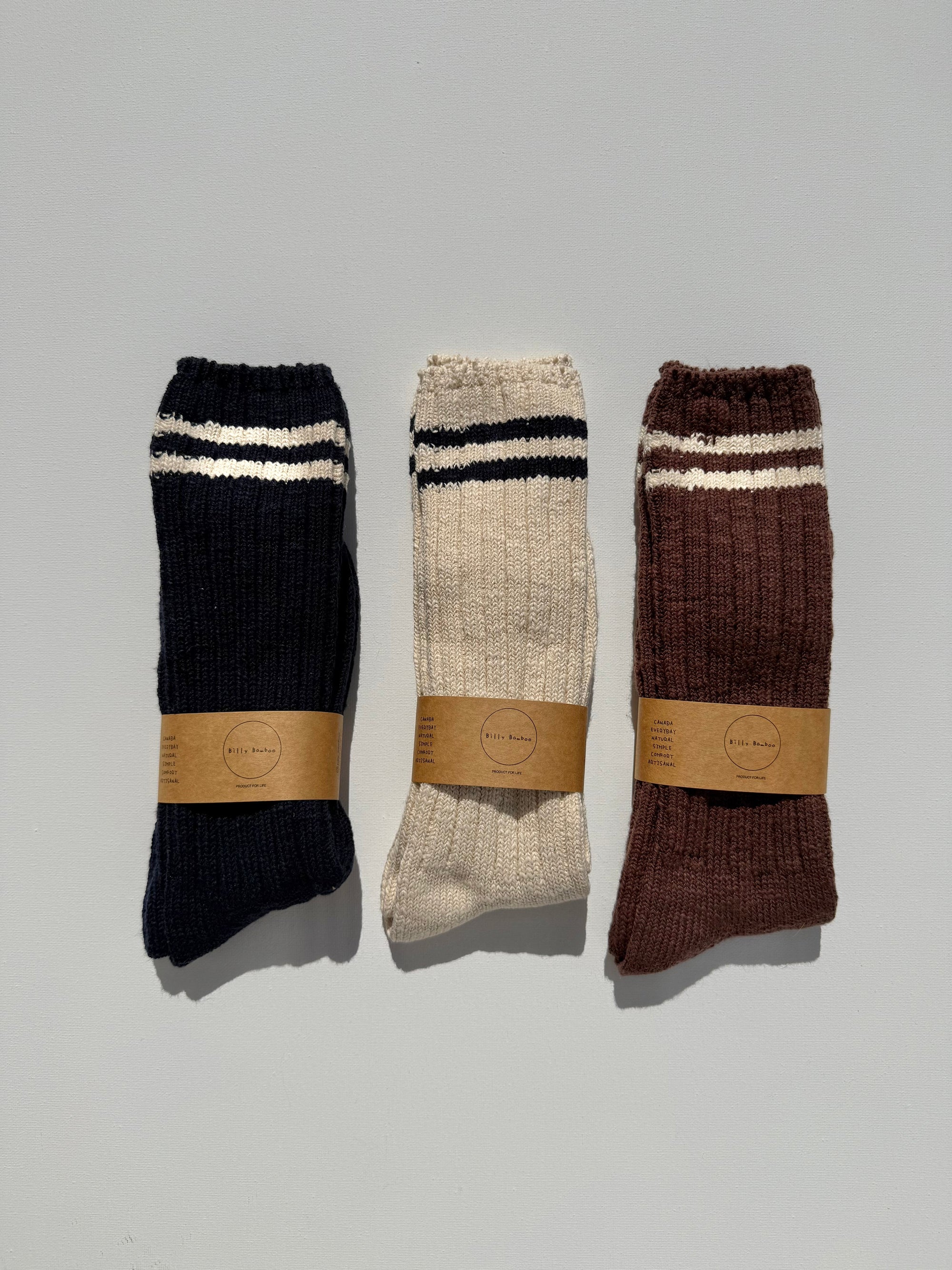Slub Cotton College Socks