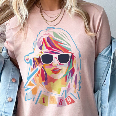 Taylor Swift 1989 Pastel Design Tee Taylor Concert Tshirt