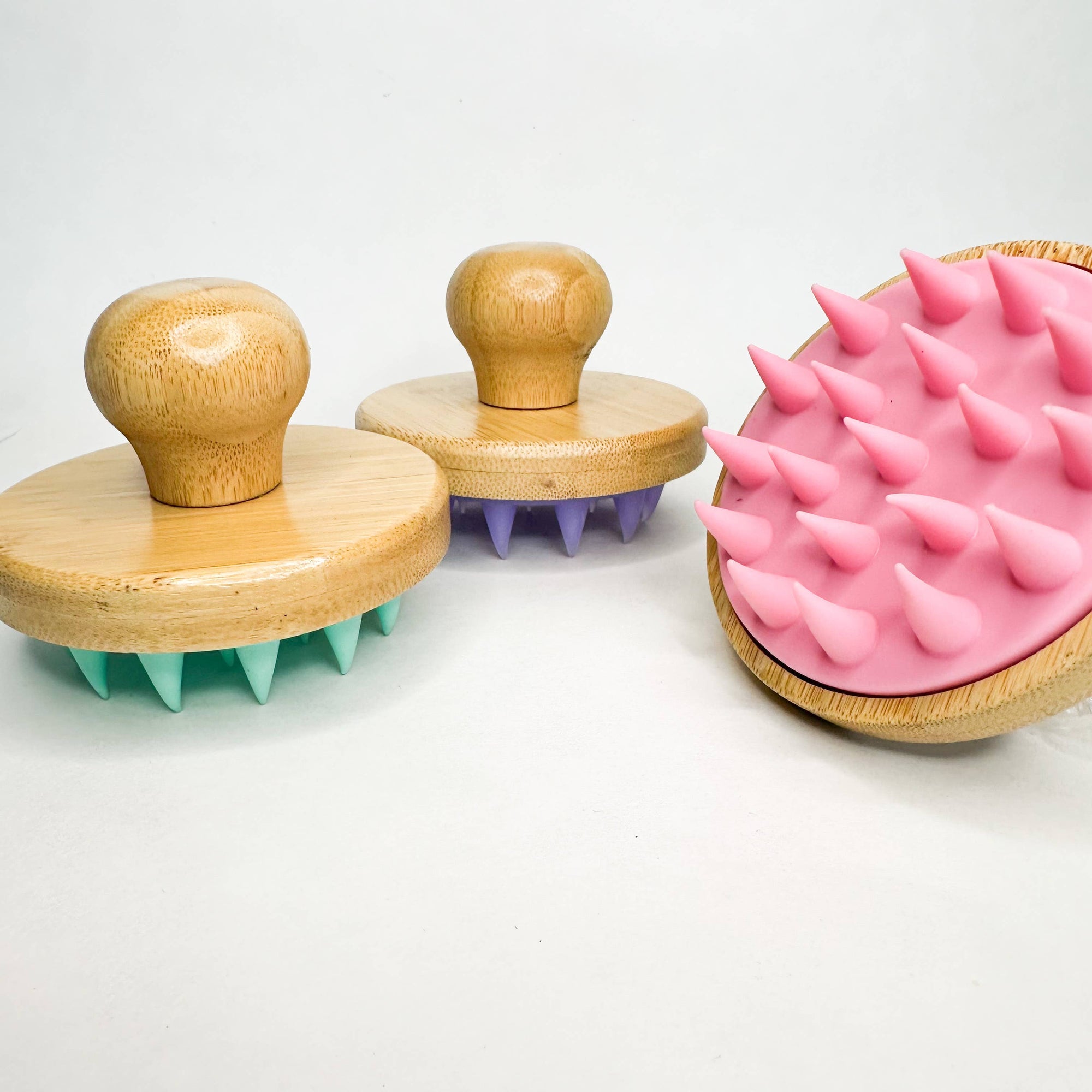 Silicone Bristle Shampoo Brush - Eco Friendly Scalp Massager