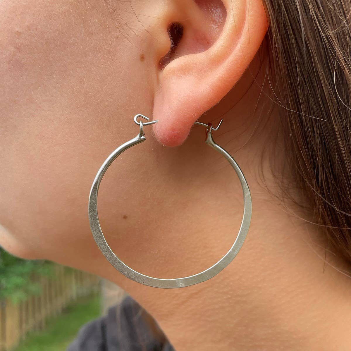 Organic Hoops - Silver
