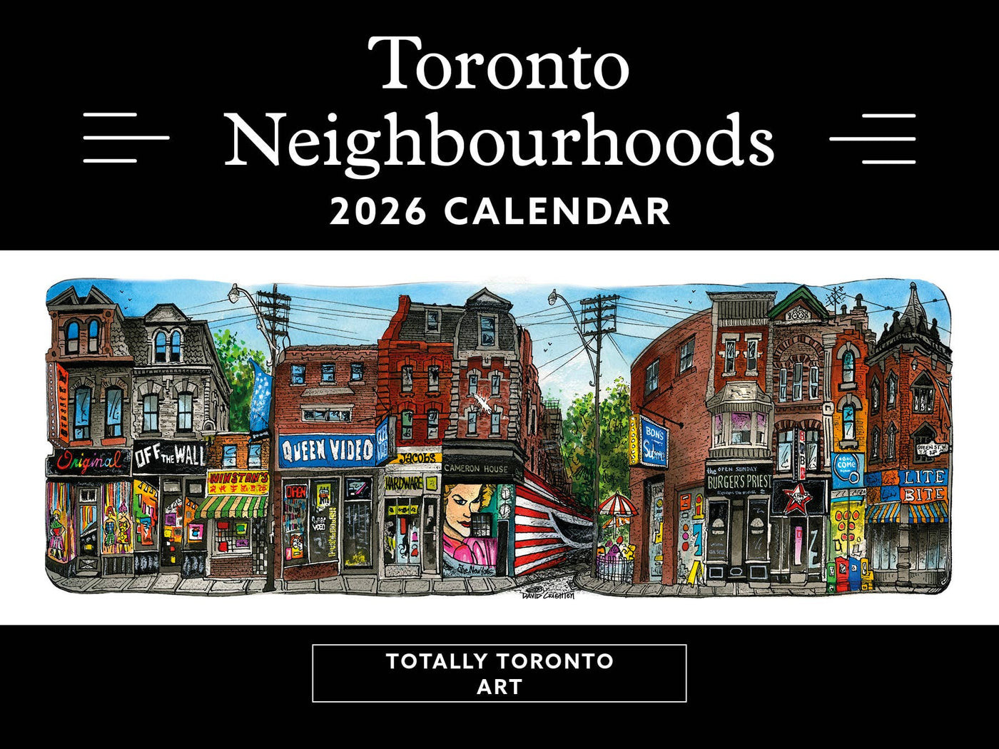 2026 Toronto Neighbourhood Calendar - 12" X 9"