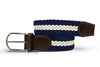 Upcycled Water bottle Belt - Blue / White Stripe