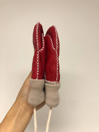 KIDS SHEARLING MITTENS