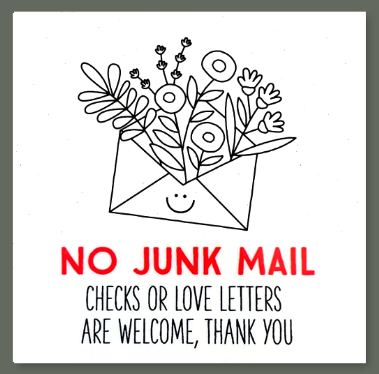 Sticker: No Junk Mail