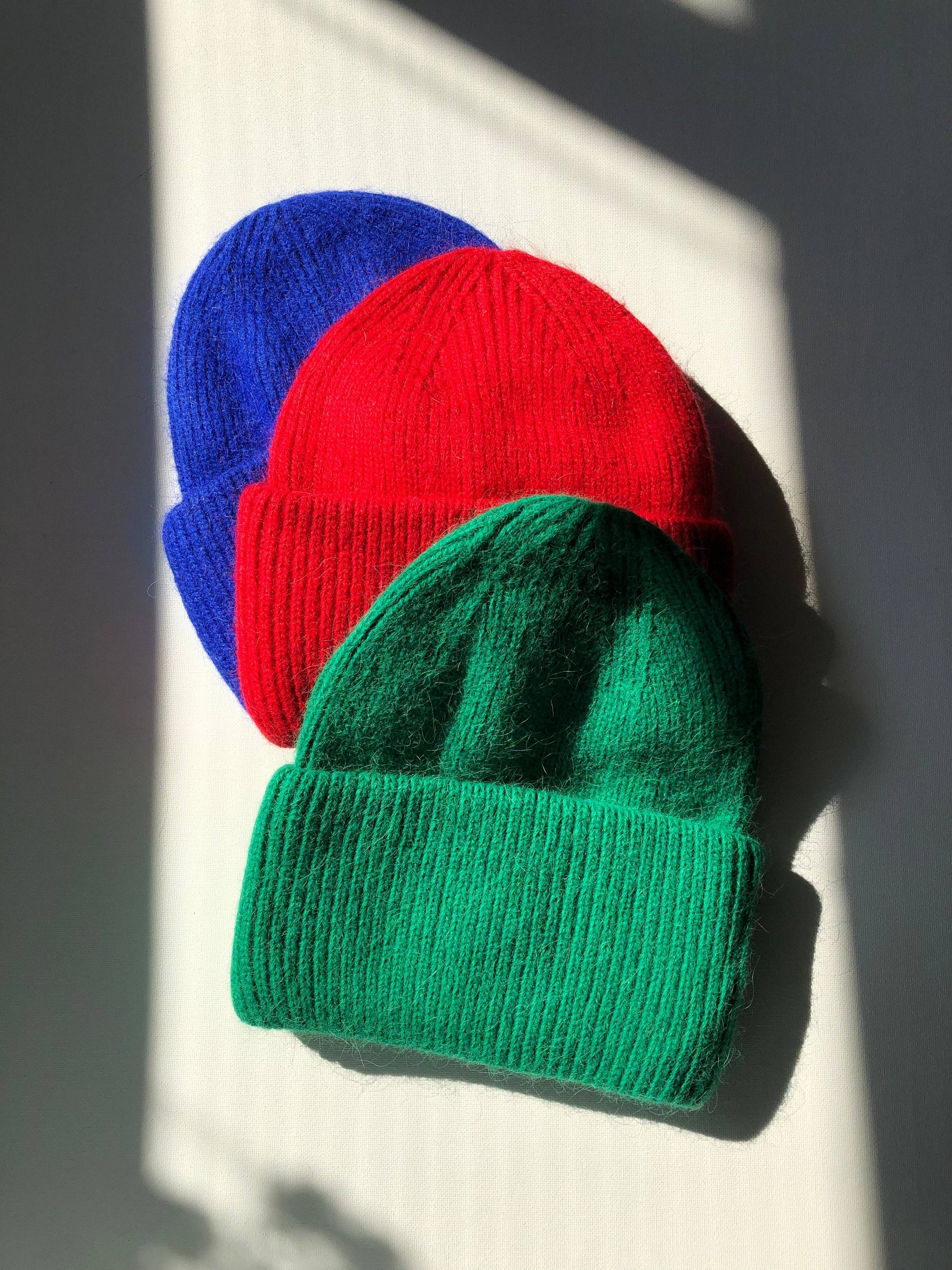 ROYAL ANGORA WOOL BEANIE - crystal brights