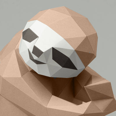 DIY Sloth 3D paper origami model Kit
