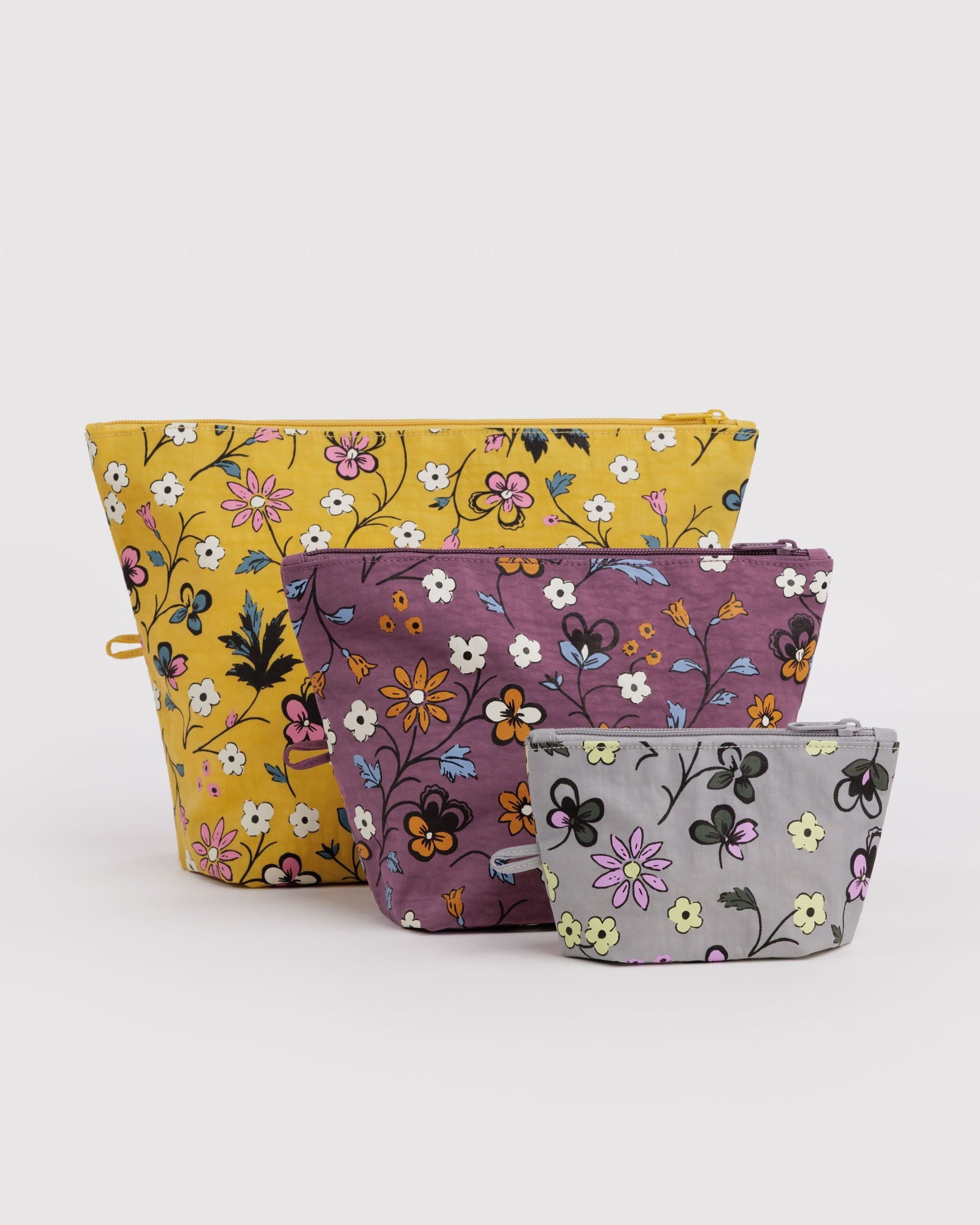 Baggu Go Pouch Set in Wildwood Mix