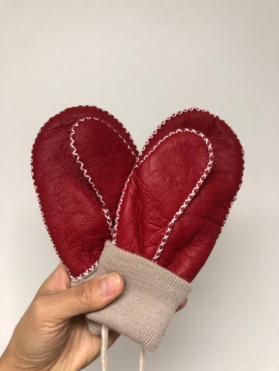 KIDS SHEARLING MITTENS