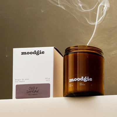 OUD + SAFFRON- 4 oz Candle - moodgie