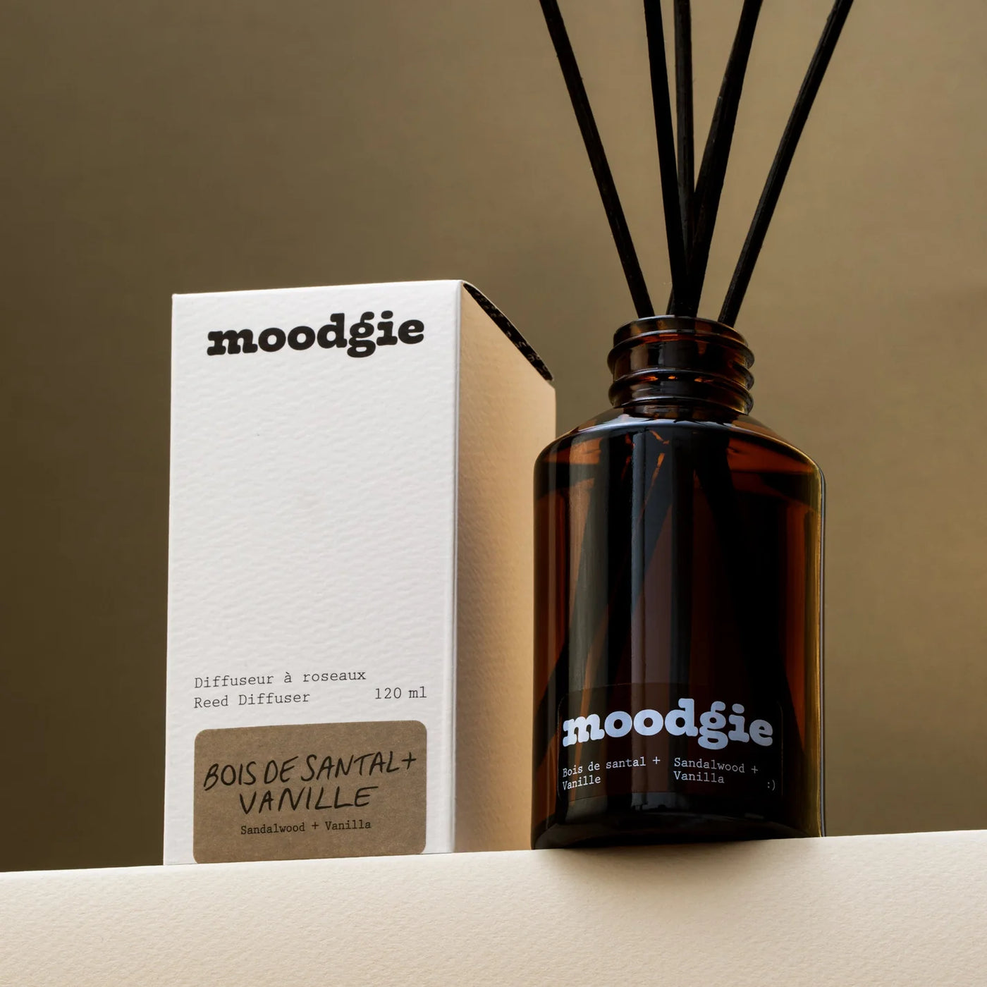 Sandalwood + Vanilla Reed Diffuser-  moodgie