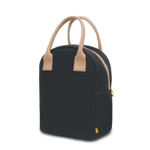 Zipper Lunch Bag: off Black  -Fluf
