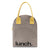 Zipper ‘Lunch’ Bag: Grey/Yellow - Fluf