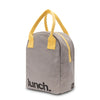 Zipper ‘Lunch’ Bag: Grey/Yellow - Fluf