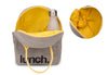 Zipper ‘Lunch’ Bag: Grey/Yellow - Fluf