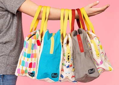 Zipper Lunch Bag: Shark -Fluf