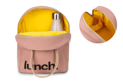 Zipper ‘Lunch’ Bag: Mauve Pink - Fluf