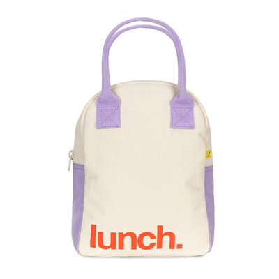 Zipper ‘Lunch’ Bag: Lavender Poppy - Fluf