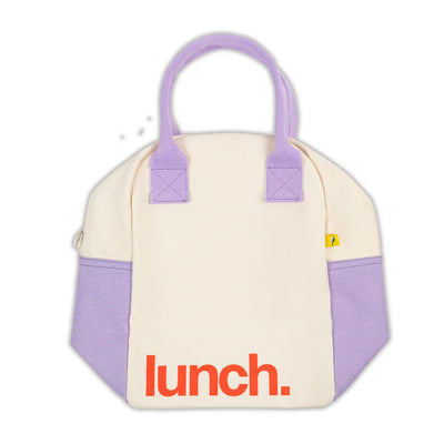 Zipper ‘Lunch’ Bag: Lavender Poppy - Fluf