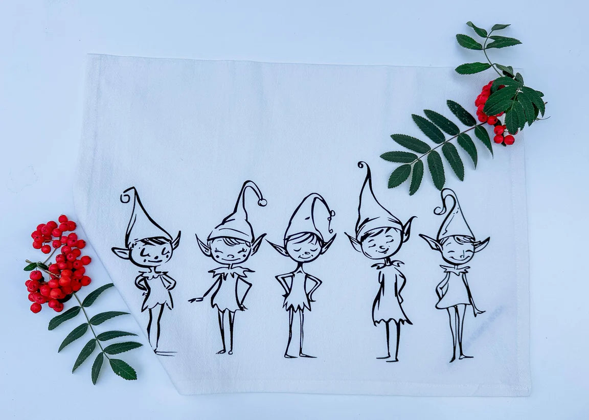The Elves Tea Towel - Your Green Kitchen