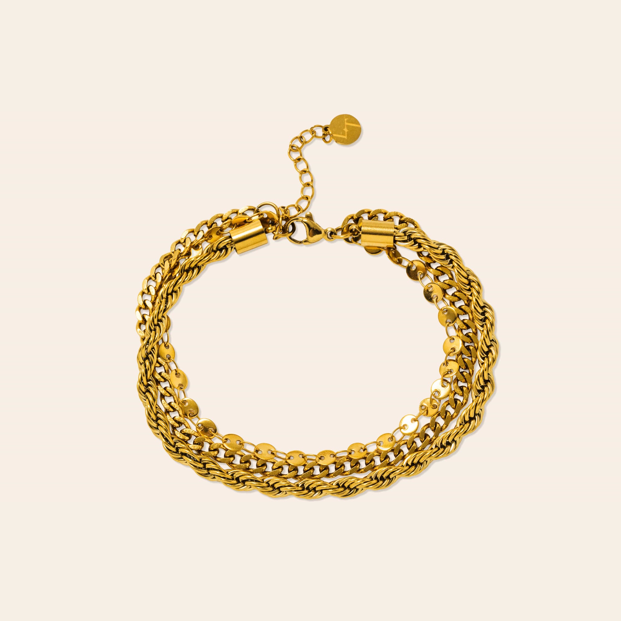Reef layered bracelet in gold by Lover's Tempo