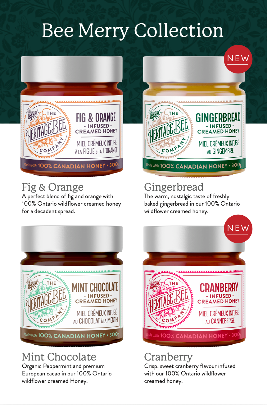BEE MERRY gourmet honey gift set flavours