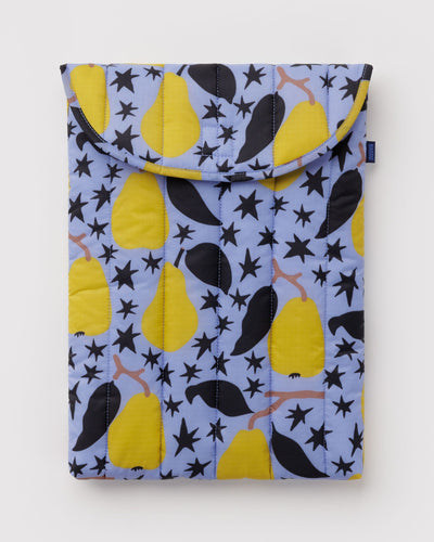 Baggu puffy laptop sleeve 16 inch in Golden Pears