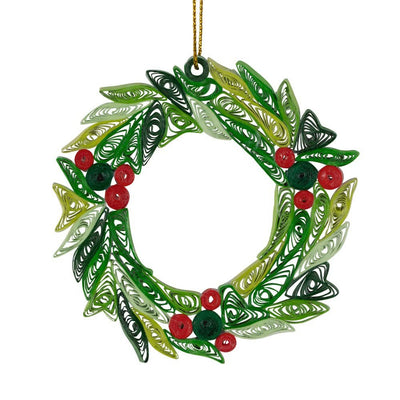 Quill Wreath Ornament: Ten Thousand Villages