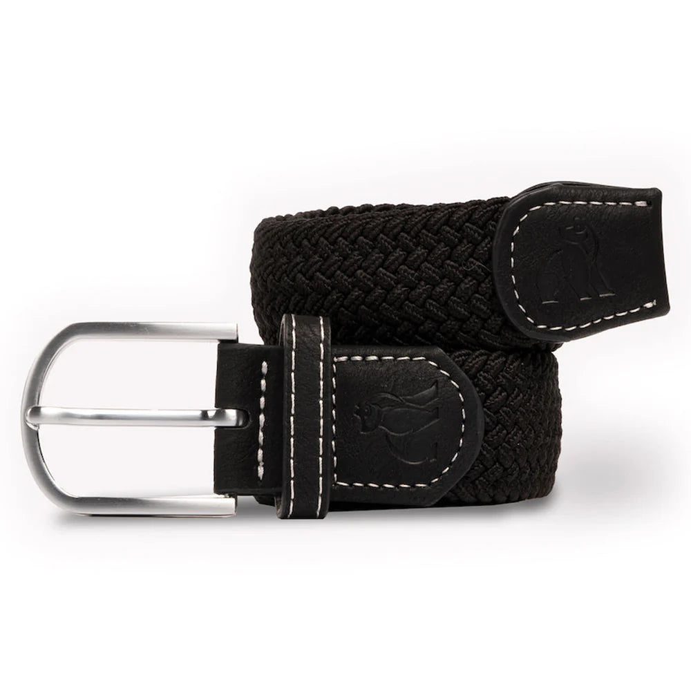 Water Bottle Upcycled Woven Belt - Black