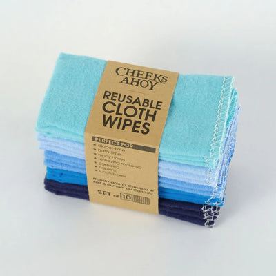 Reusable Cloth Wipes (Set of 10) - Cheeks Ahoy