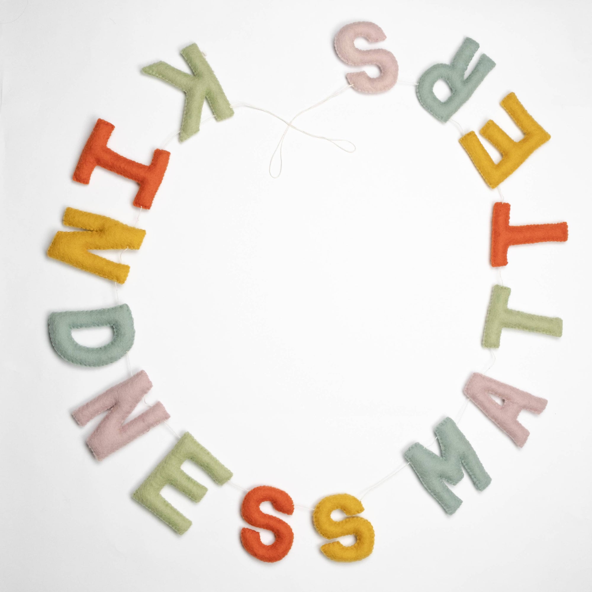 Positive Phrases: Felted Words Garland/Banner - Kids