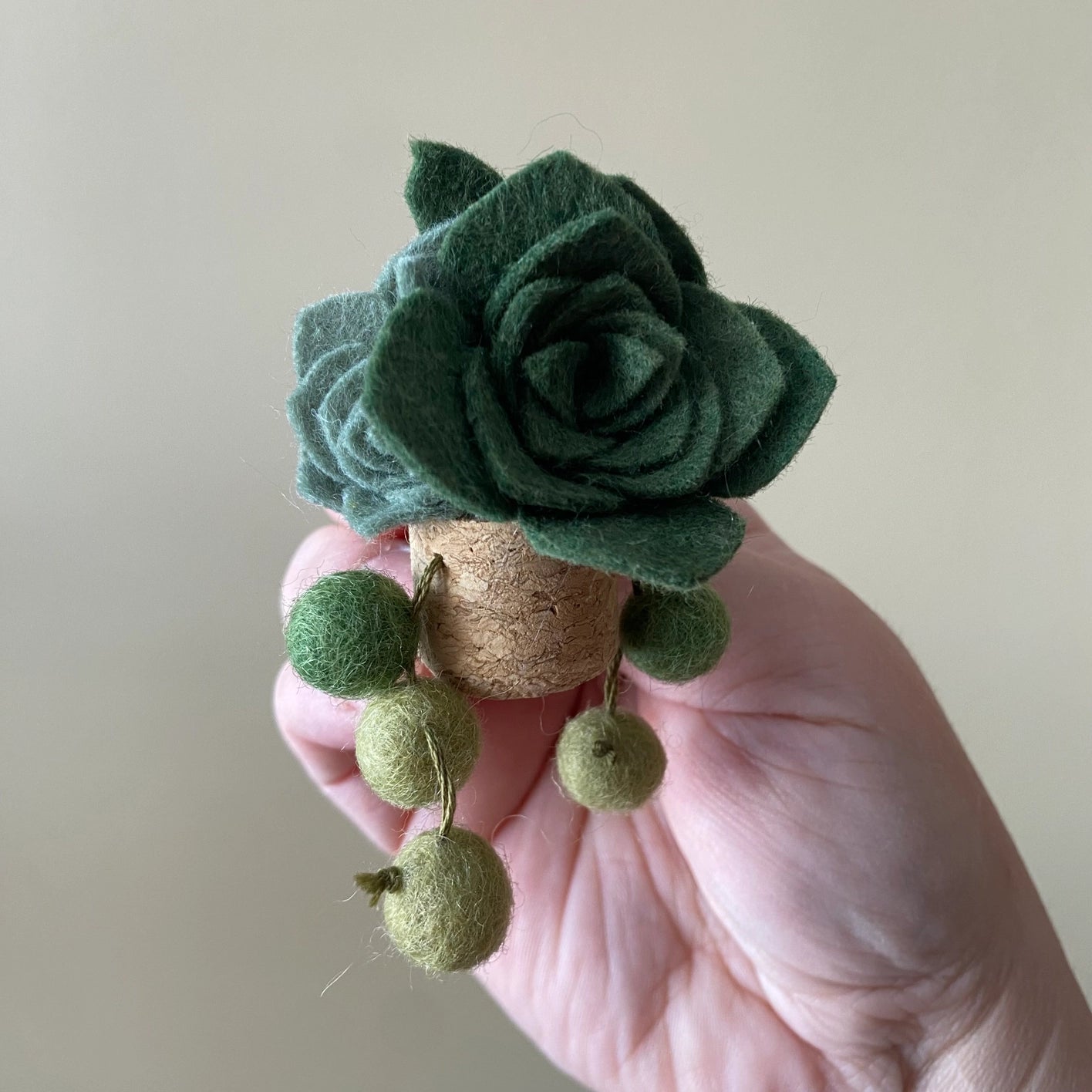 Car Vent Essential Oil Diffuser: Felted Succulent