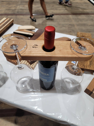 Wooden wine caddie