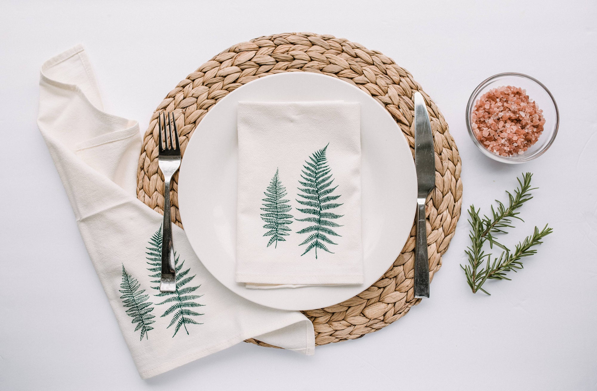 Fern Reusable Cloth Napkins set of 2 - Your Green Kitchen