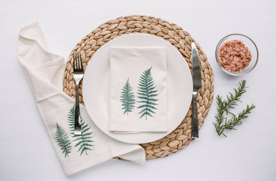Fern Reusable Cloth Napkins set of 2 - Your Green Kitchen