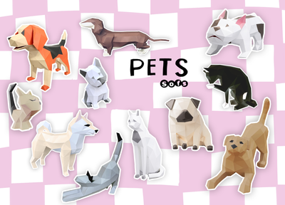 DIY Beagle 3D origami model Kit