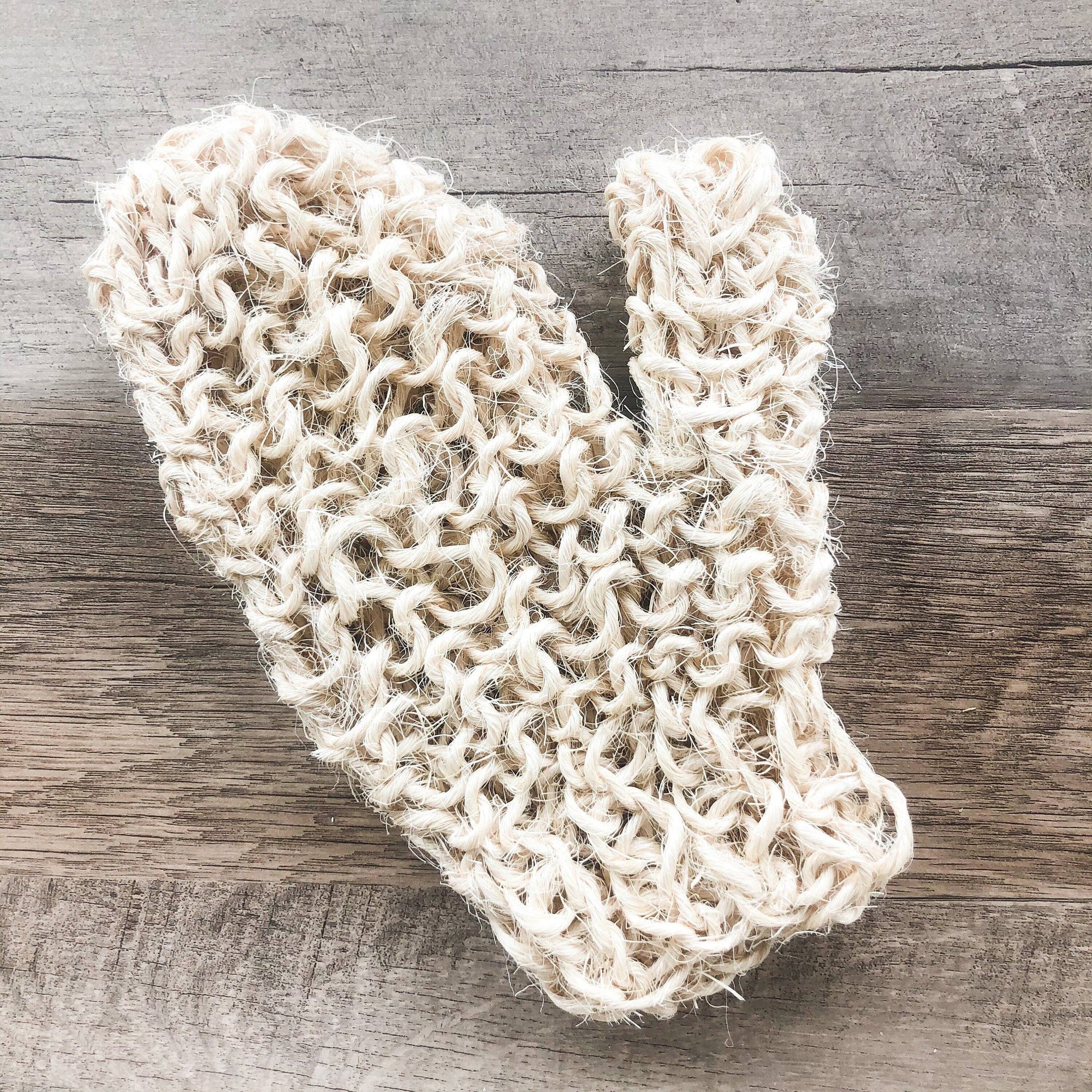 Natural Sisal Bath Mitt - Organic Exfoliating glove