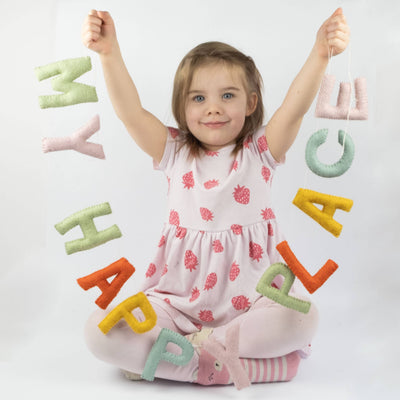 Positive Phrases Felted Garland Banner - Kids