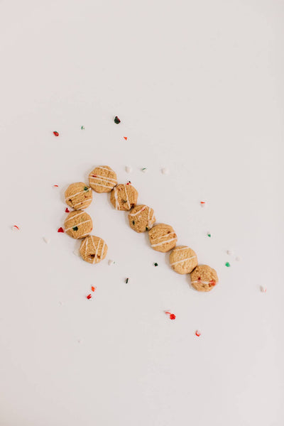 Candy Cane Mini Shortbread Cookies